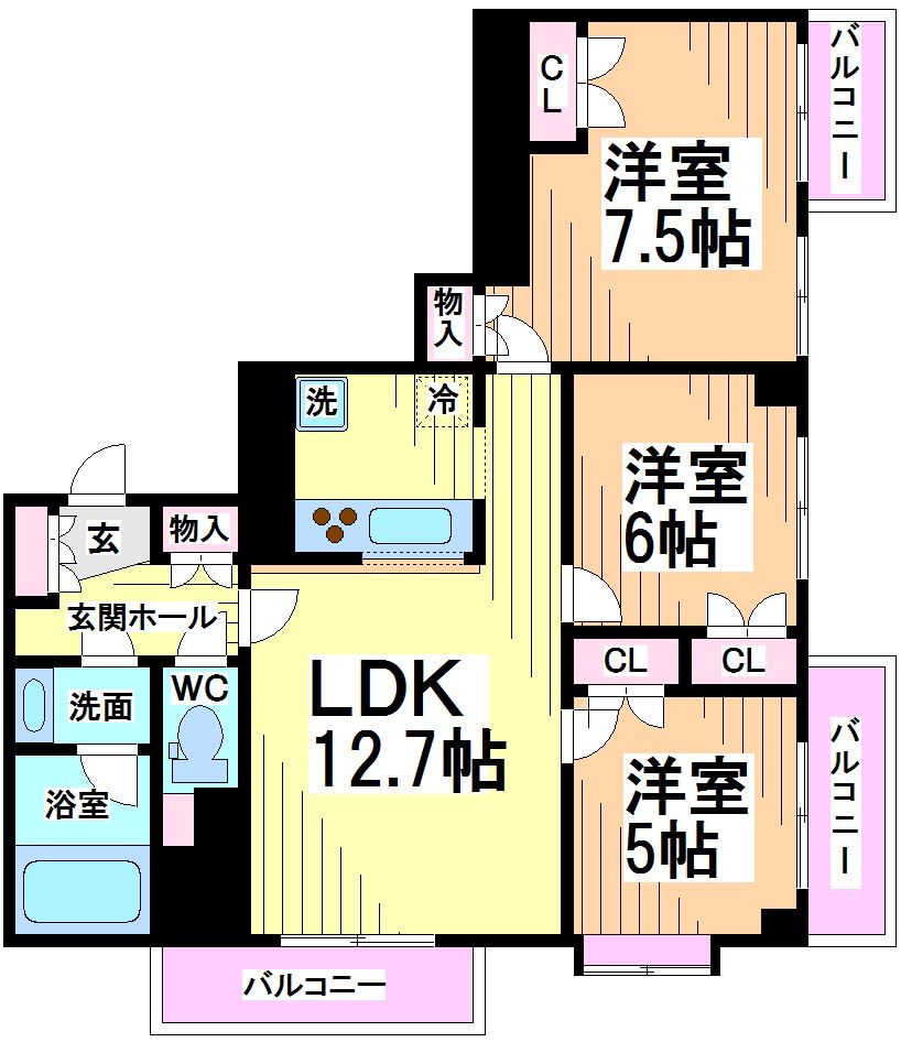 プレールカテリーナ代田橋　 間取り