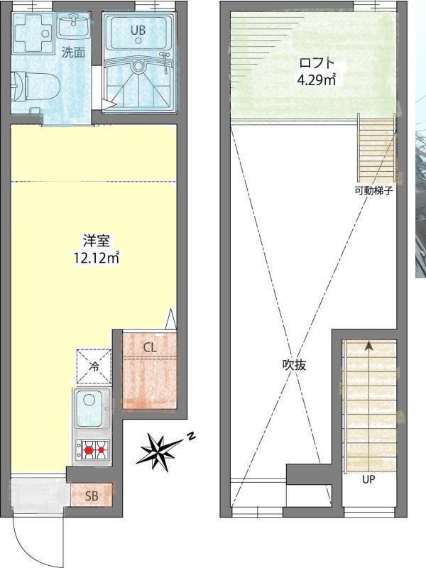 グランエッグス中野方南町 間取り図