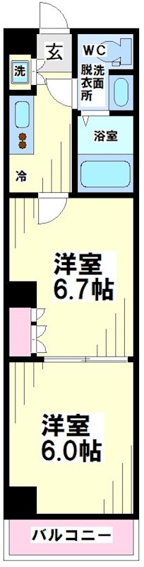 ルーブル代田橋  間取り図