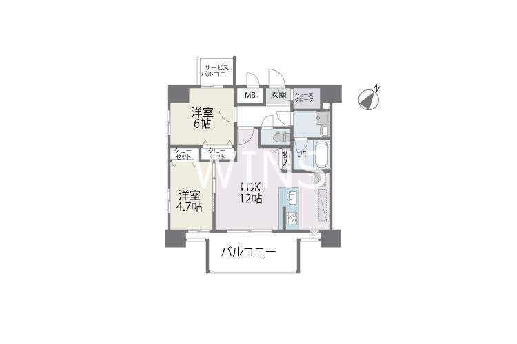福岡県福岡市博多区美野島１丁目 間取り