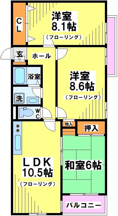 ル・ヴェルト調布 間取り