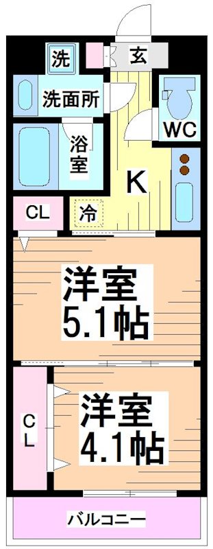 ルクレ代田橋　 間取り
