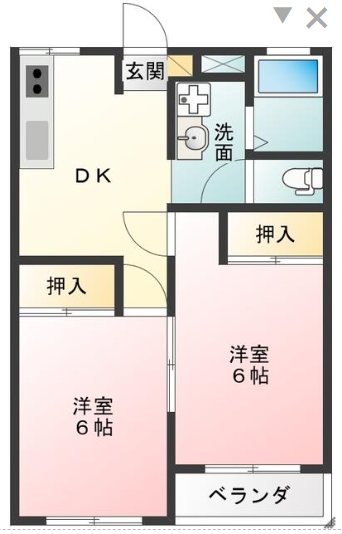 プラザながかわ 201号室 間取り