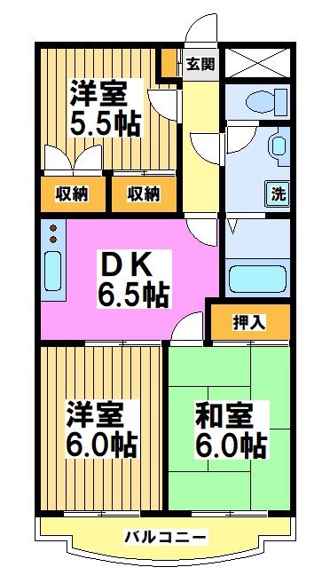 ドミールシャルマン 305号室 間取り