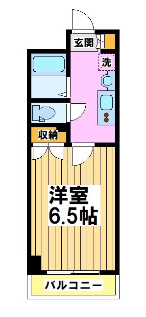 サンパラッツオ参番館 607号室 間取り