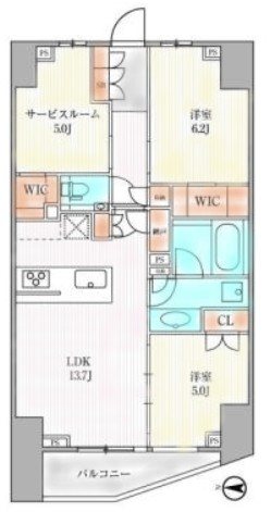 ディームス方南町 間取り