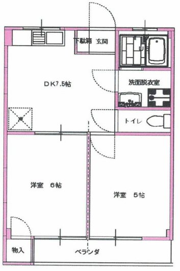 第2ドリームハイツ 106号室 間取り