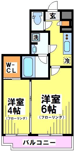 ガーラ・ヴィスタ調布 100号室 間取り