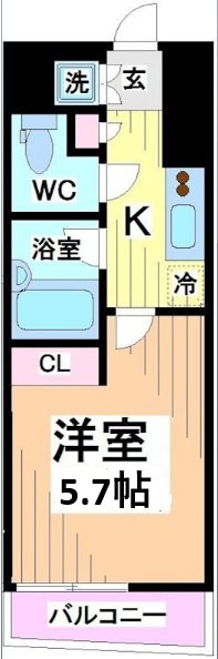 プレミアムキューブ笹塚  間取り