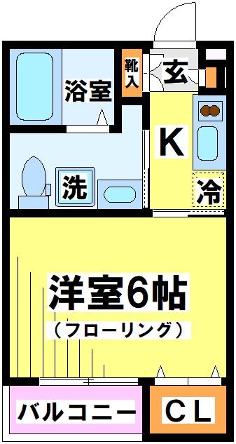 ルーブル調布壱番館 102号室 間取り