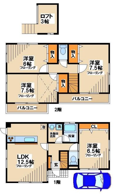 プリマヴェーラ（定期借家） 間取り