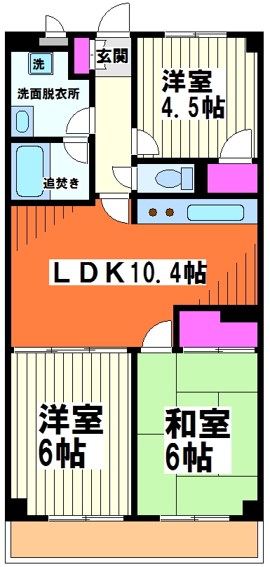 リーフレットパークKA 304号室 間取り