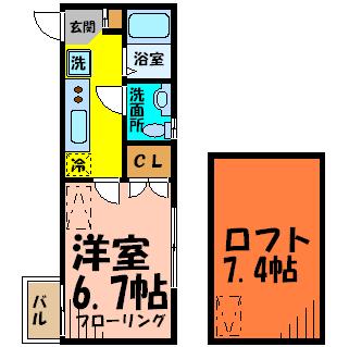 キャッスルつつじヶ丘 101号室 間取り