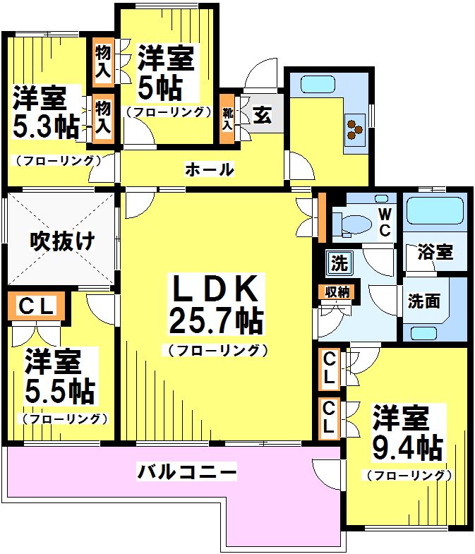 エストライフつつじヶ丘七番館 間取り