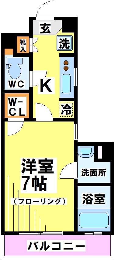 レディアス調布国領 104号室 間取り