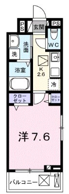 リヴィエールヴィラ神代 101号室 間取り