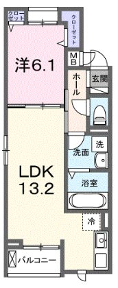 リヴィエールヴィラ神代 207号室 間取り