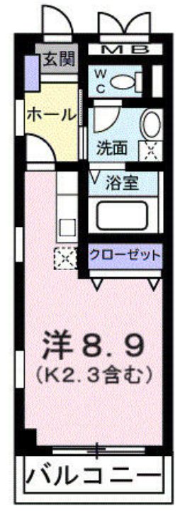 Square三鷹 205号室 間取り