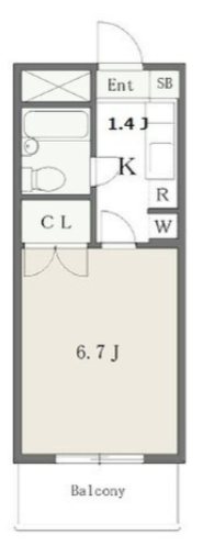 El　Clasico Ⅱ（エルクラシコ） 103号室 間取り