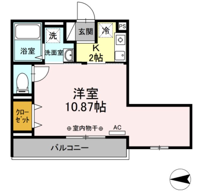 Confort yuuya（コンフォートユウヤ） 205号室 間取り