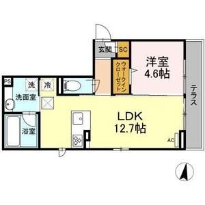 ECLAS 103号室 間取り