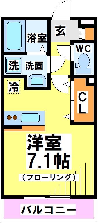 ルーエ調布 209号室 間取り