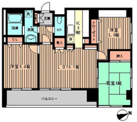 コンフォート双葉 706号室 間取り