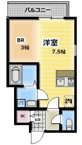 ティアリーゼ 201号室 間取り