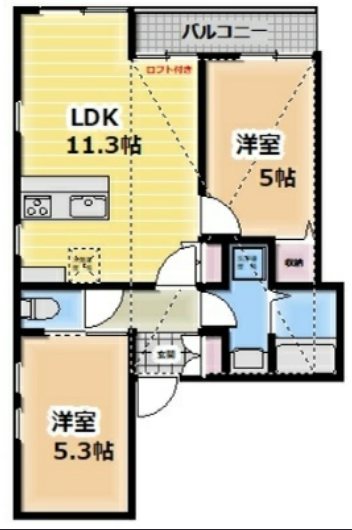 ティアリーゼ 205号室 間取り