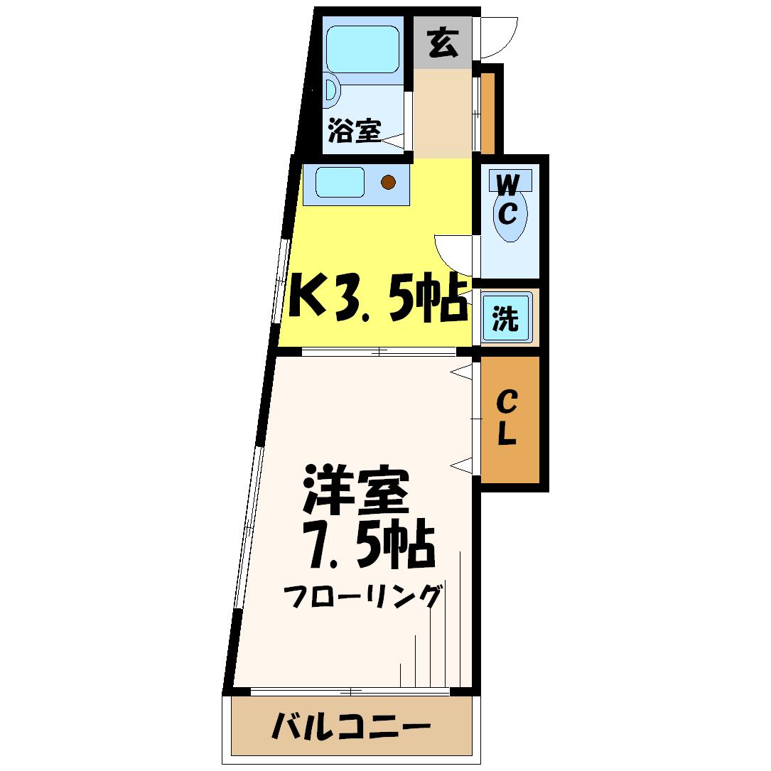 コートハウスJ　Ｂ棟 103号室 間取り