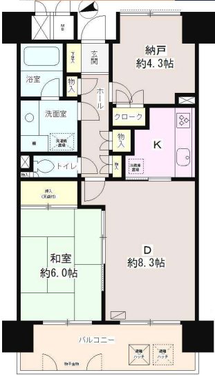 パーク・ノヴァ調布 508号室 間取り
