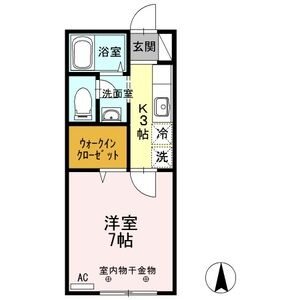 TOKIOーCF 103号室 間取り
