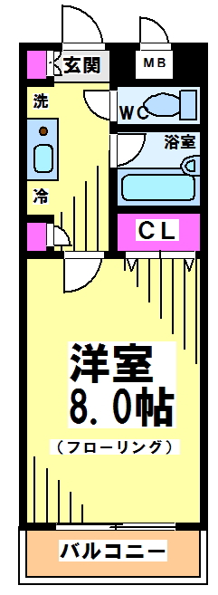 ツインアレー 123号室 間取り