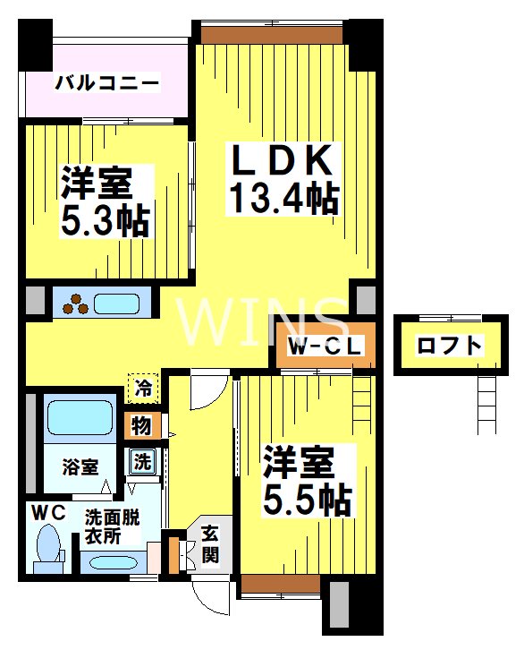 福岡県福岡市中央区渡辺通３丁目 間取り