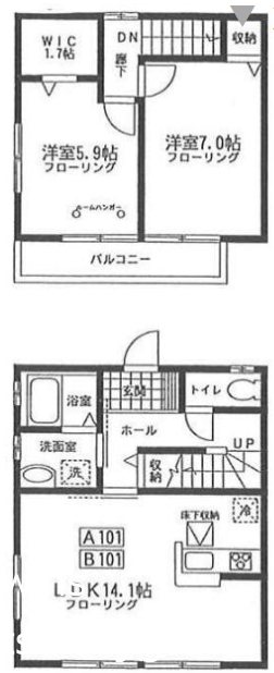 Heights　Wisteria（ハイツウィステリア） B101号室 間取り