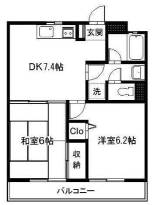 深大寺グリーンハイツ 202号室 間取り