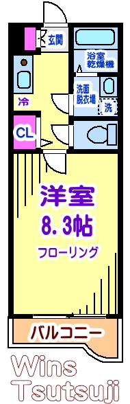 チェリーコートつつじヶ丘 106号室 間取り