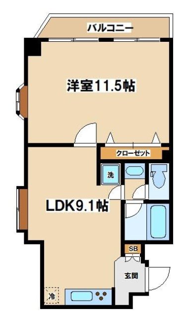 サンパラッツオ参番館 204号室 間取り