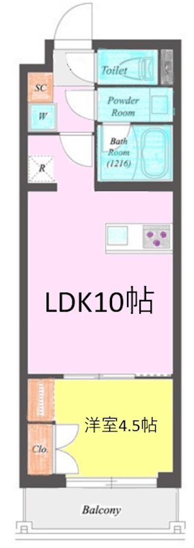オープンブルーム渋谷本町 間取り