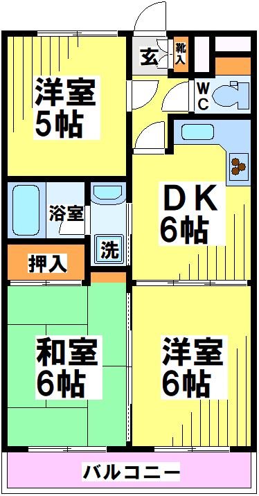 リヴァー三ツ木多摩 間取り