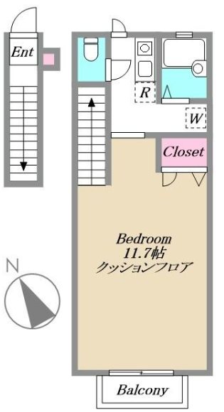 パストラーレ 202号室 間取り