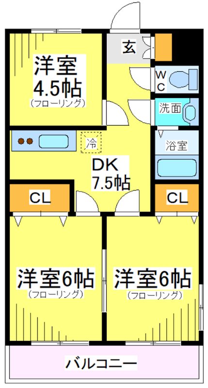 グリーンヒル上祖師谷 103号室 間取り