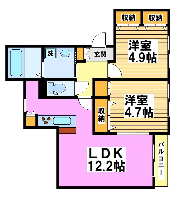 カーサ　カルマーレ 間取り