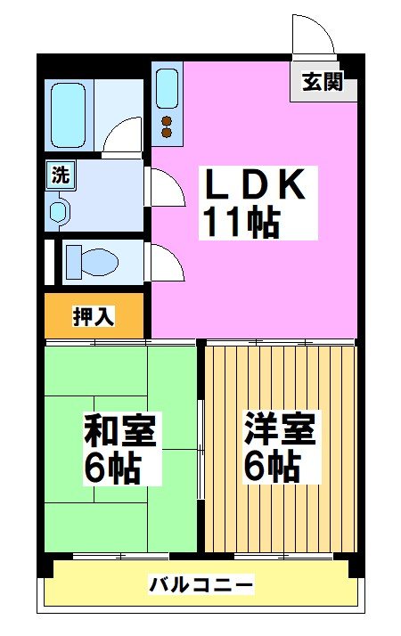モンターニュ国領 102号室 間取り