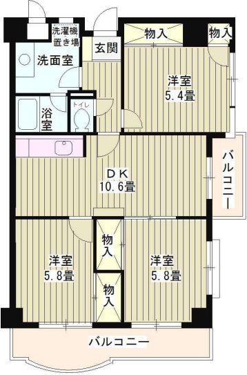 カーザ･エッチェルサ世田谷 間取り