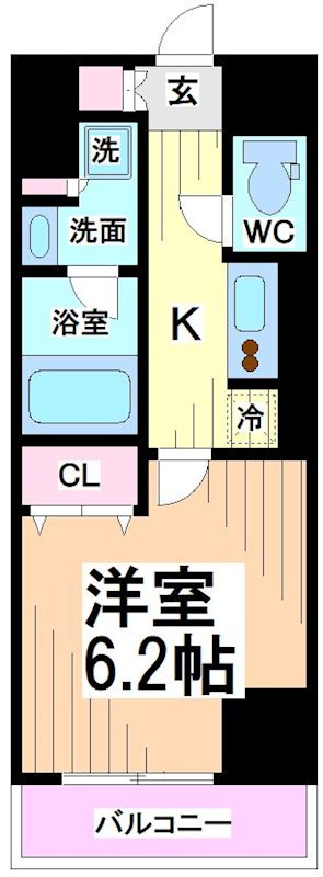 レジディア笹塚Ⅲ  間取り