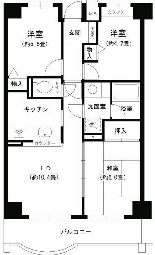 カーザ･エッチェルサ世田谷 間取り