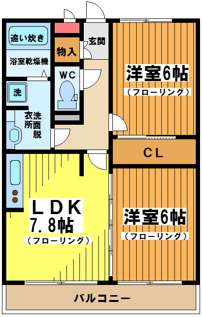 ジュネスK 302号室 間取り