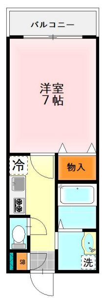 キングスコート 201号室 間取り