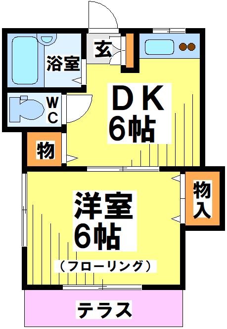 コーポつつじヶ丘 203号室 間取り